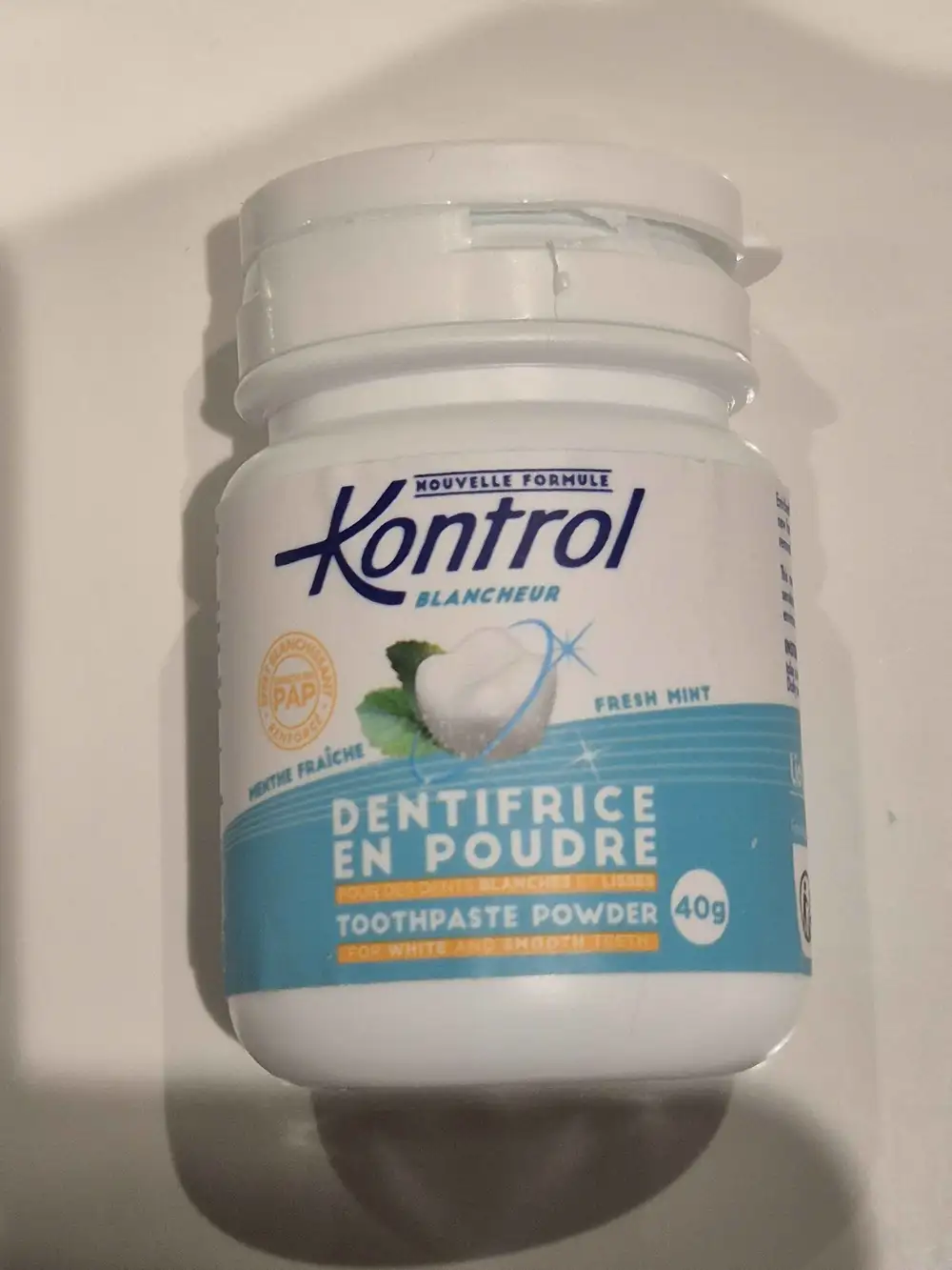 KONTROL - Dentifrice en poudre menthe fraîche