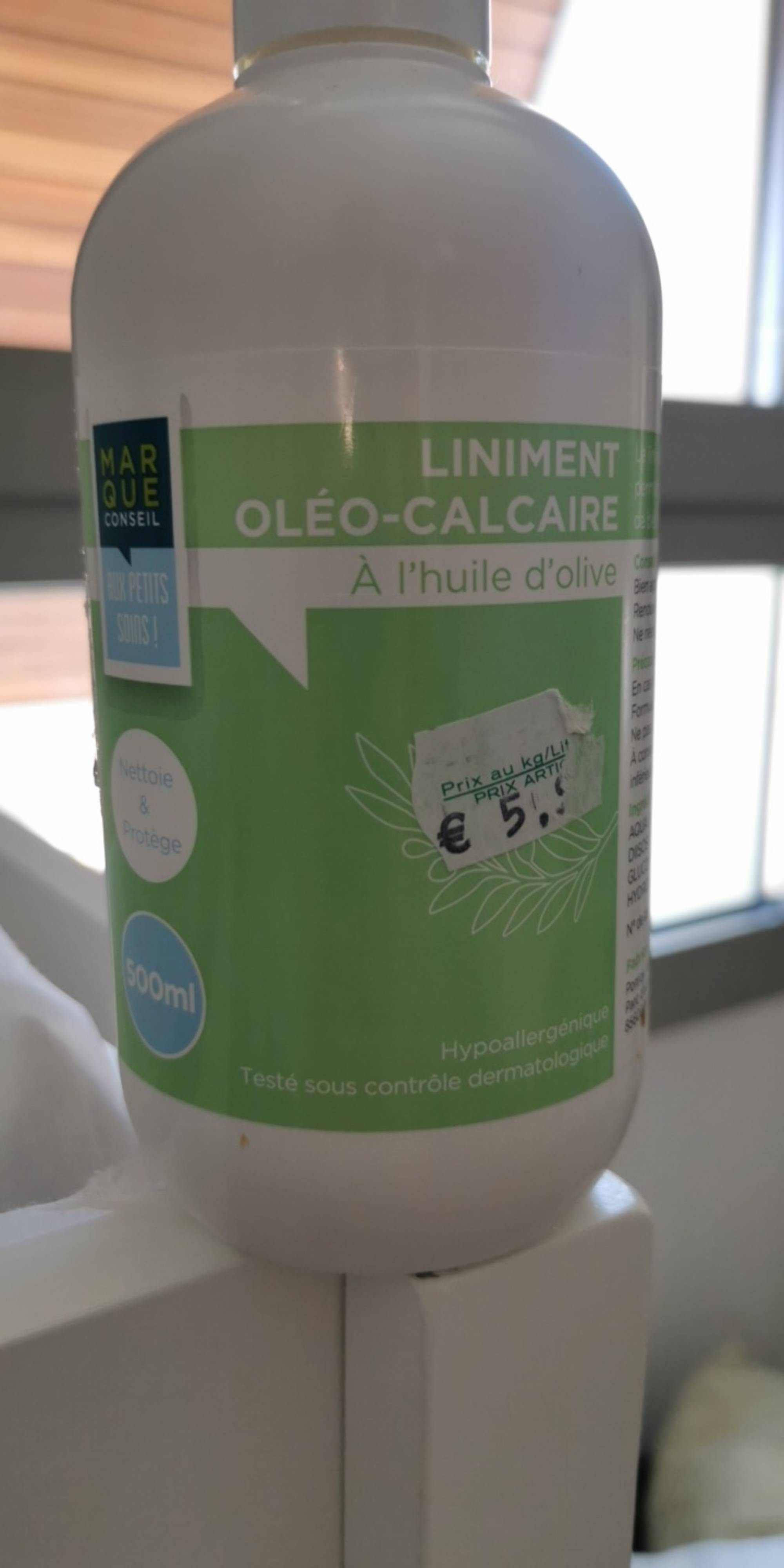 MARQUE CONSEIL - Liniment oléo-calcaire à l'huile d'olive
