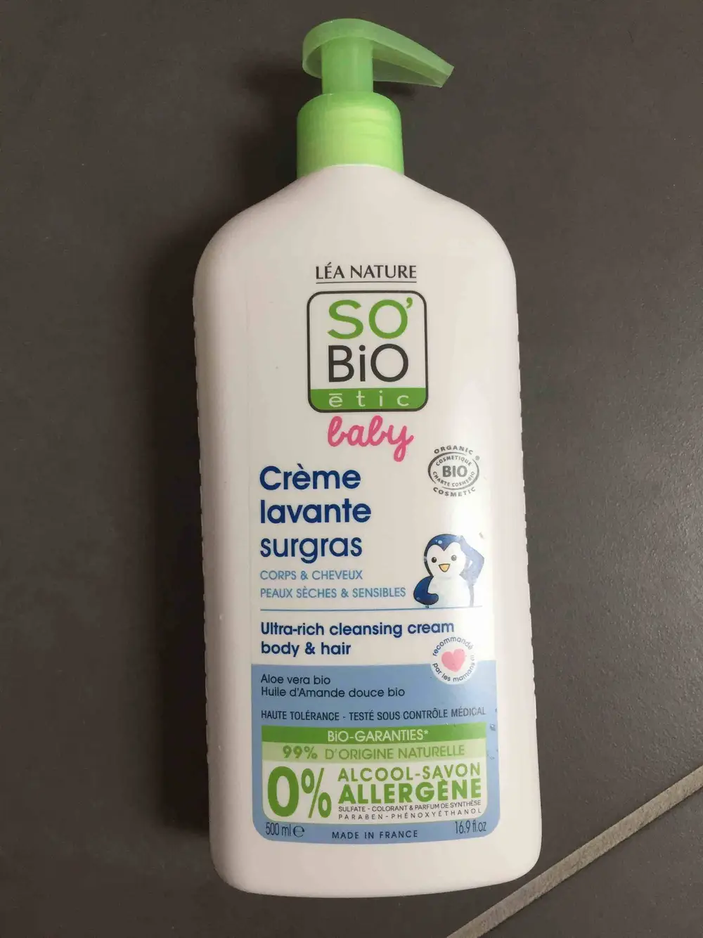 SO'BIO ÉTIC - Baby - Crème lavante surgras bio