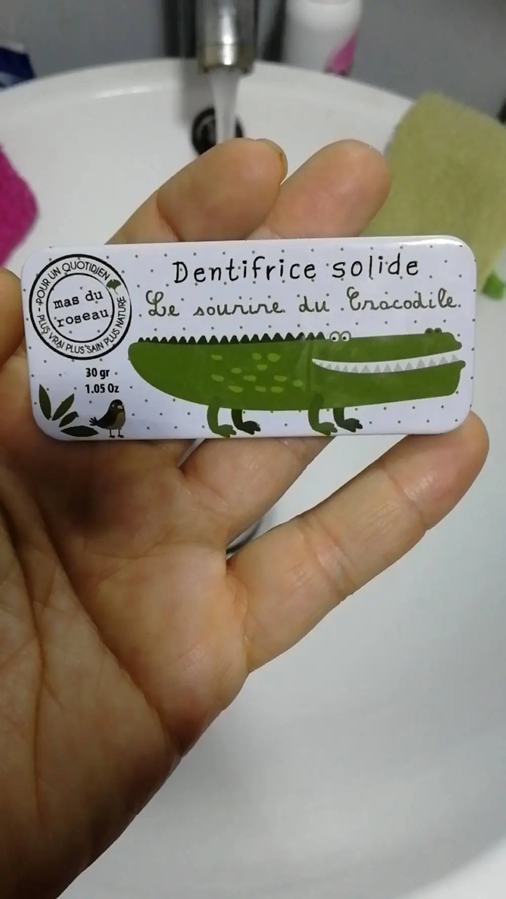 MAS DU ROSEAU - Le sourire du Crocodile - Dentifrice solide 