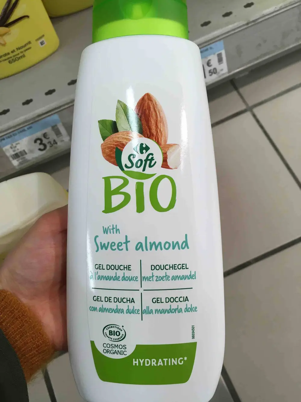 CARREFOUR - Soft Bio - Gel douche à l'amande douce