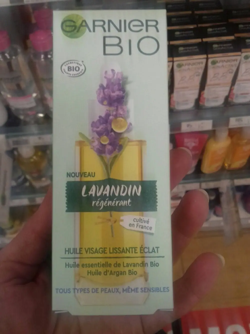 GARNIER BIO - Lavandin régénérant - Huile visage lissante éclat bio