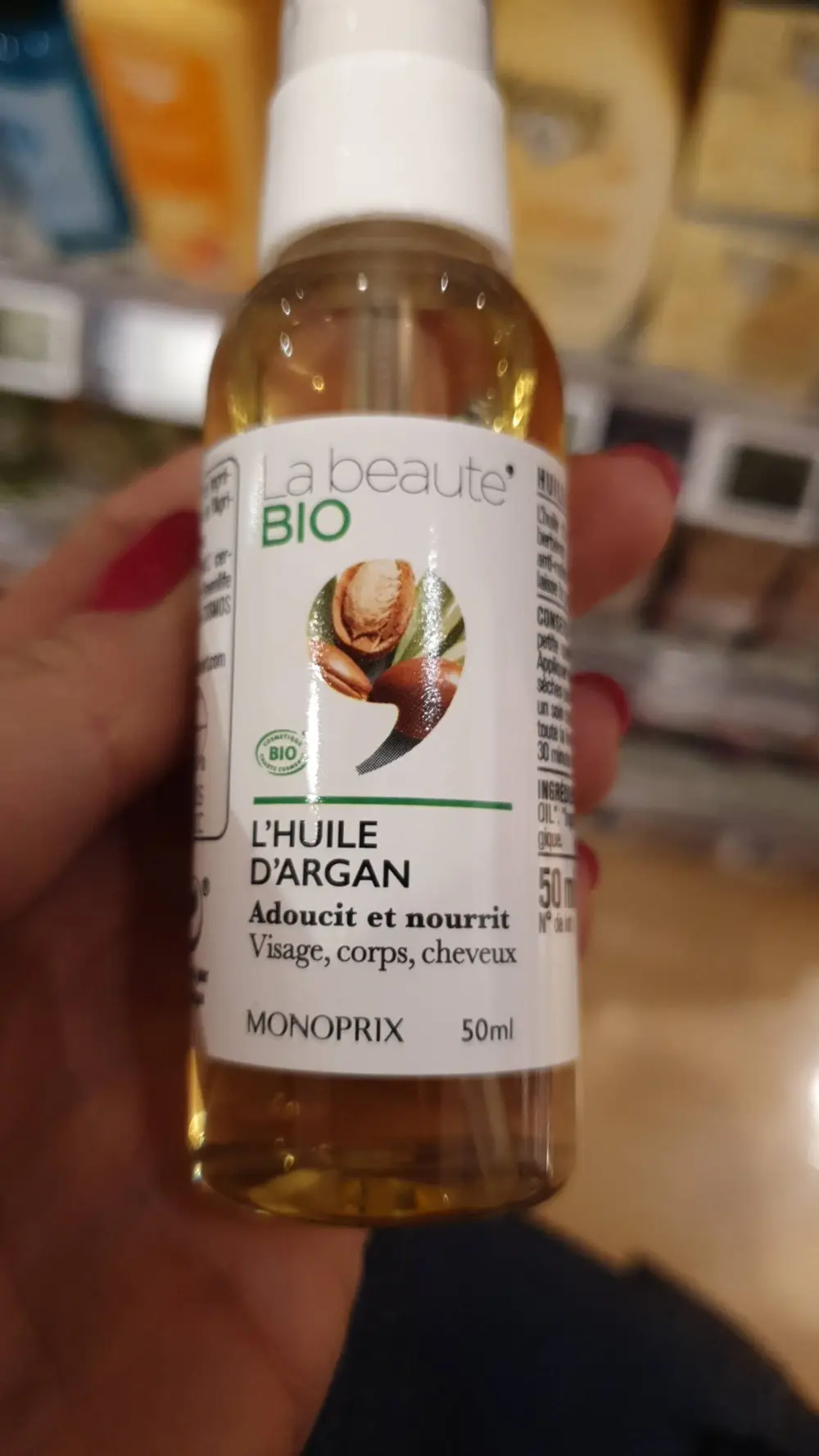 MONOPRIX - La beauté bio - Huile d'argan