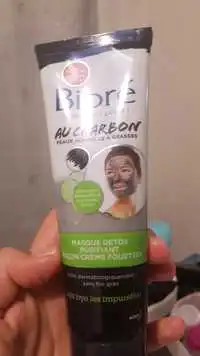 BIORÉ - Au Charbon - Masque detox purifiant façon crème fouettée