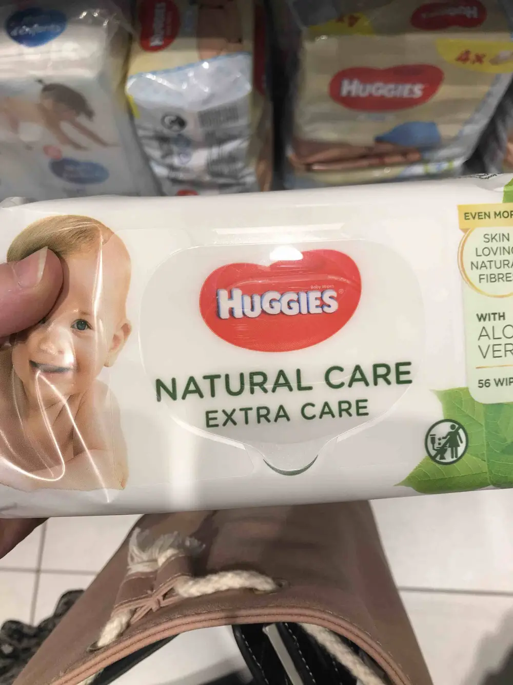 HUGGIES - Natural care - 56 Wipes with aloe vera