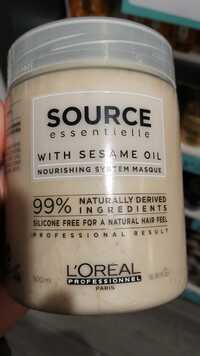 L'ORÉAL PROFESSIONNEL - Source with sesame oil - Nourishing system masque