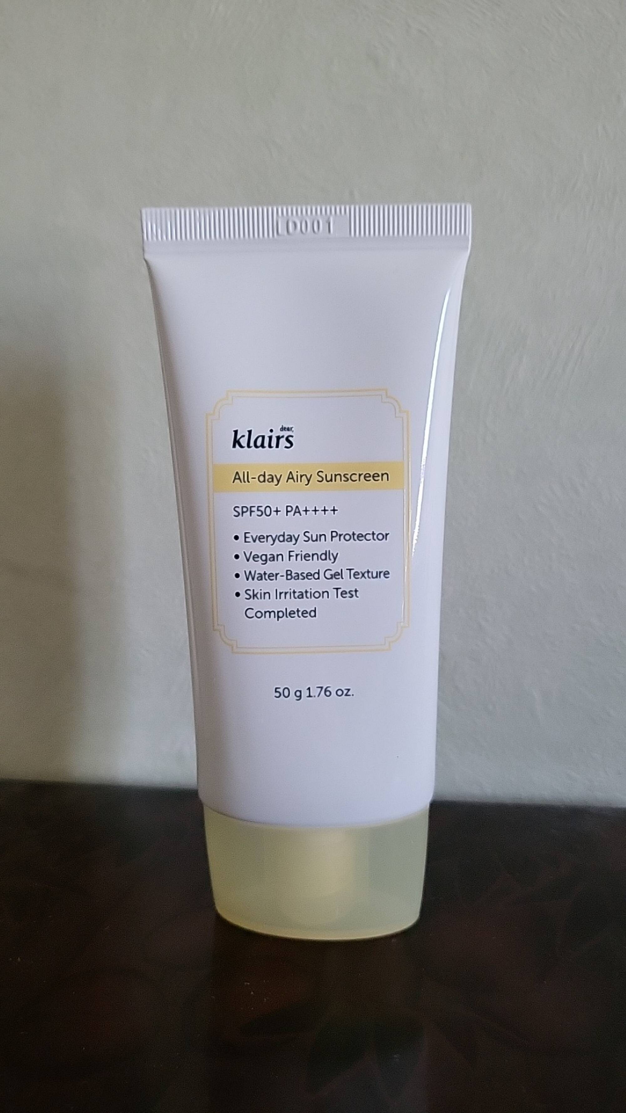 KLAIRS - All-day airy sunscreen SPF50+