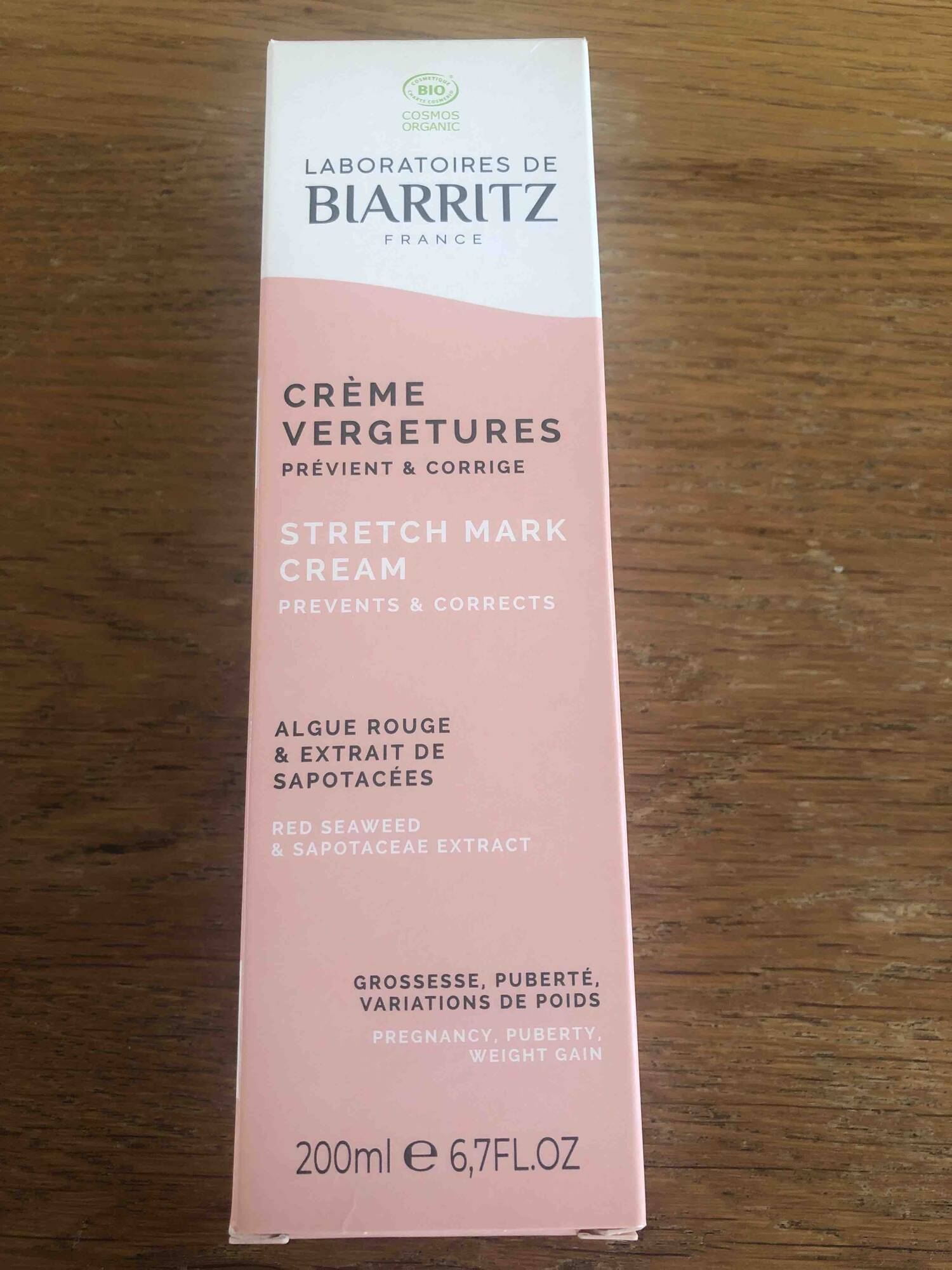 LABORATOIRES DE BIARRITZ - Crème vergetures Algue rouge à l'extrait de sapotacées
