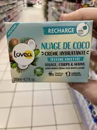 LOVEA - Nuage de coco - Crème hydratante texture fouettée