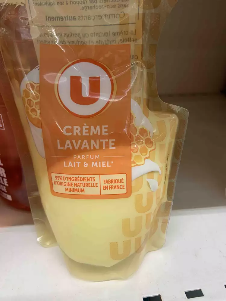 U - Crème lavante parfum lait & miel