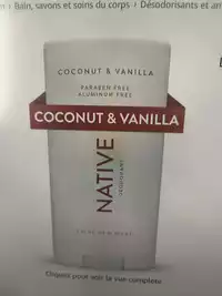 NATIVE - Coconut & vanilla - Deodorant