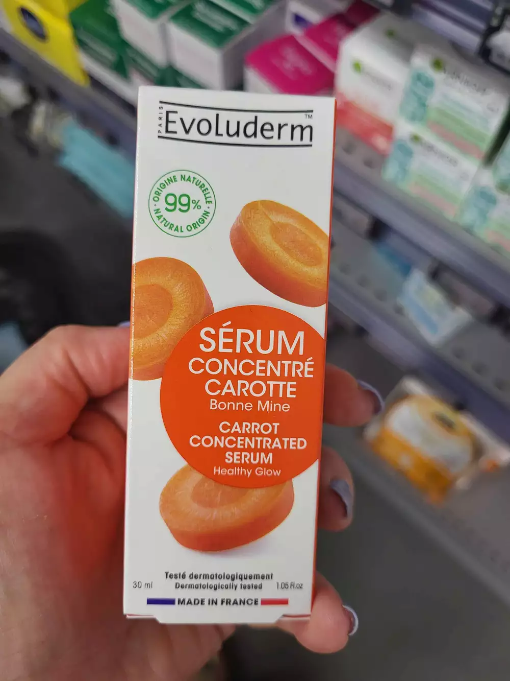 EVOLUDERM - Sérum concentré carotte bonne mine