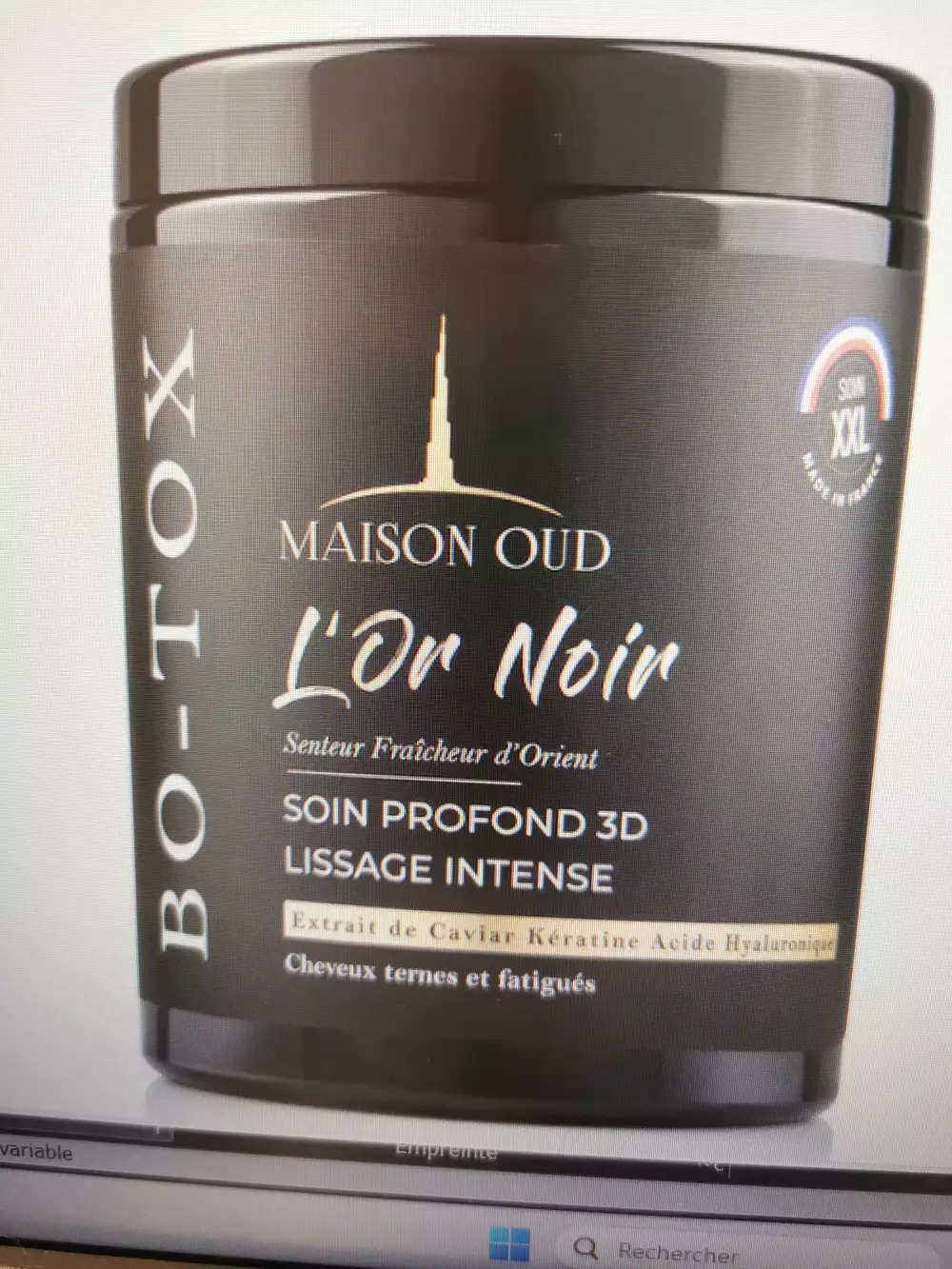 MAISON OUD - Bo-tox l'or noir - Soin profond 3d lissage intense cheveux termes et fatigué
