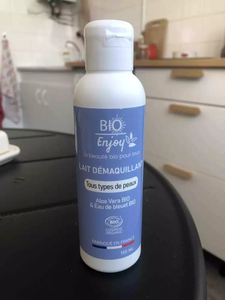 BIO ENJOY - Lait démaquillant aloe vera & eau de bleuet bio