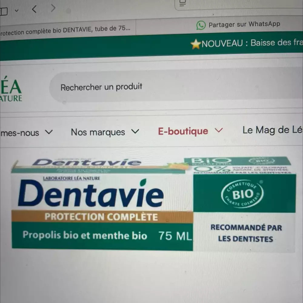 DENTAVIE - Dentifrice protection complète