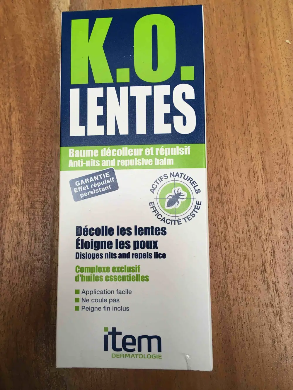 ITEM DERMATOLOGIE - K.O. Lentes baume décolleur et répulsif