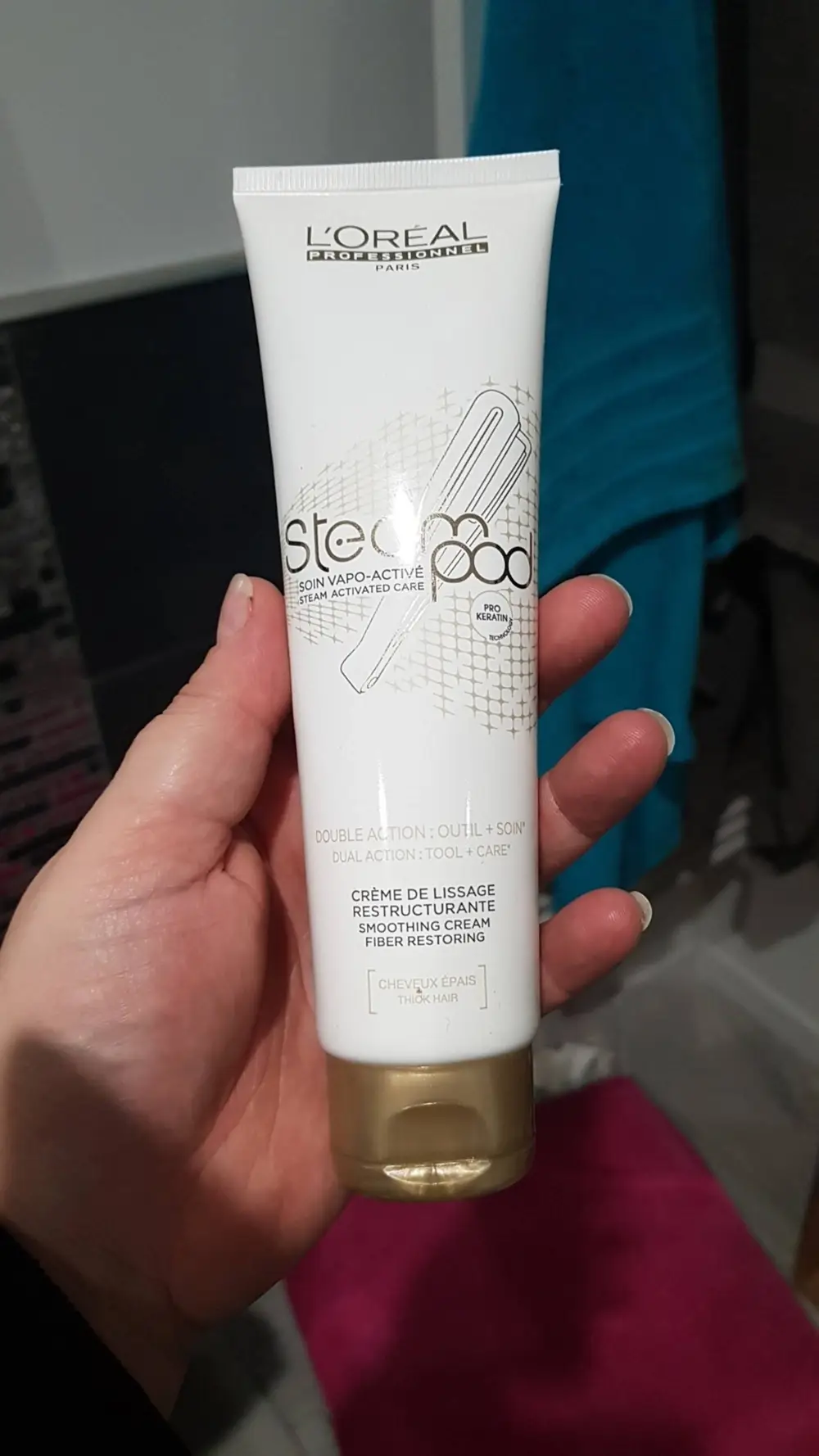 L'ORÉAL - Steampod - Crème de lissage restructurante cheveux épais