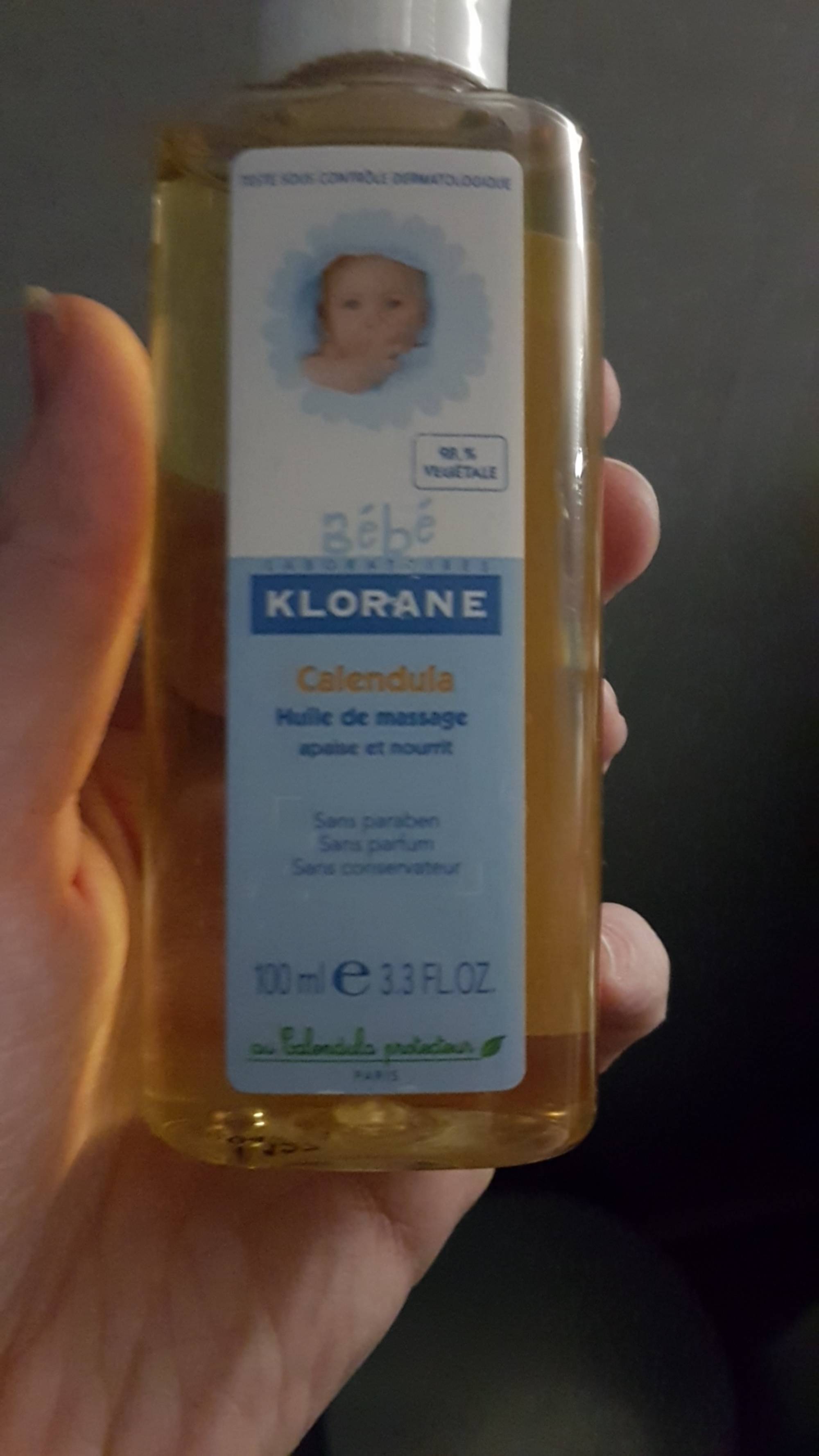 KLORANE - Calendula huile de massage bébé