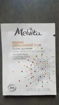 MELVITA - Argan concentré pur - Fluide jeunesse lisse, raffermit et hydrate