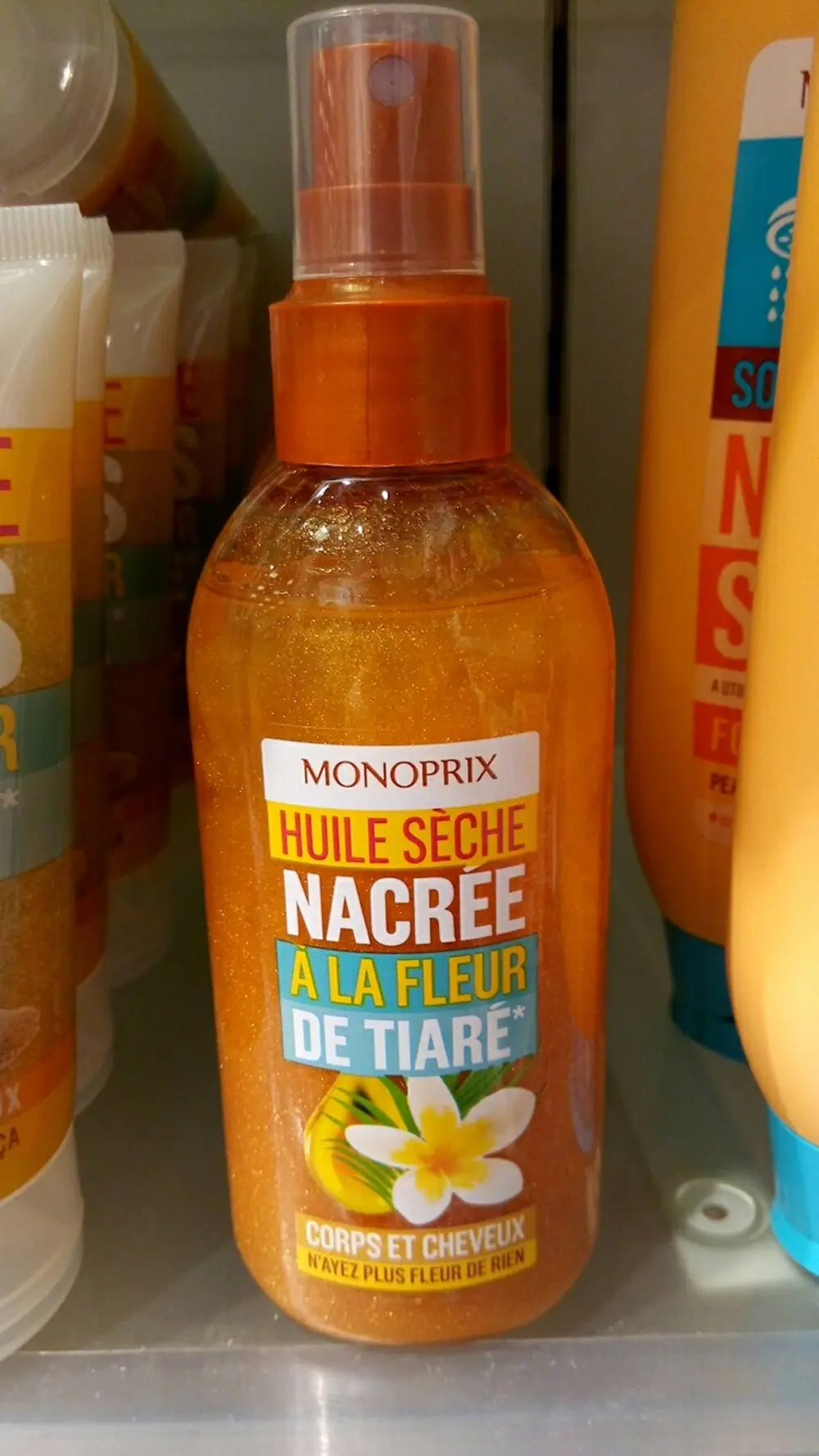 MONOPRIX - Huile sèche nacrée à la fleur de tiaré