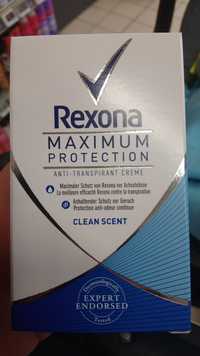 REXONA - Maximum protection - Anti-transpirant crème clean scent