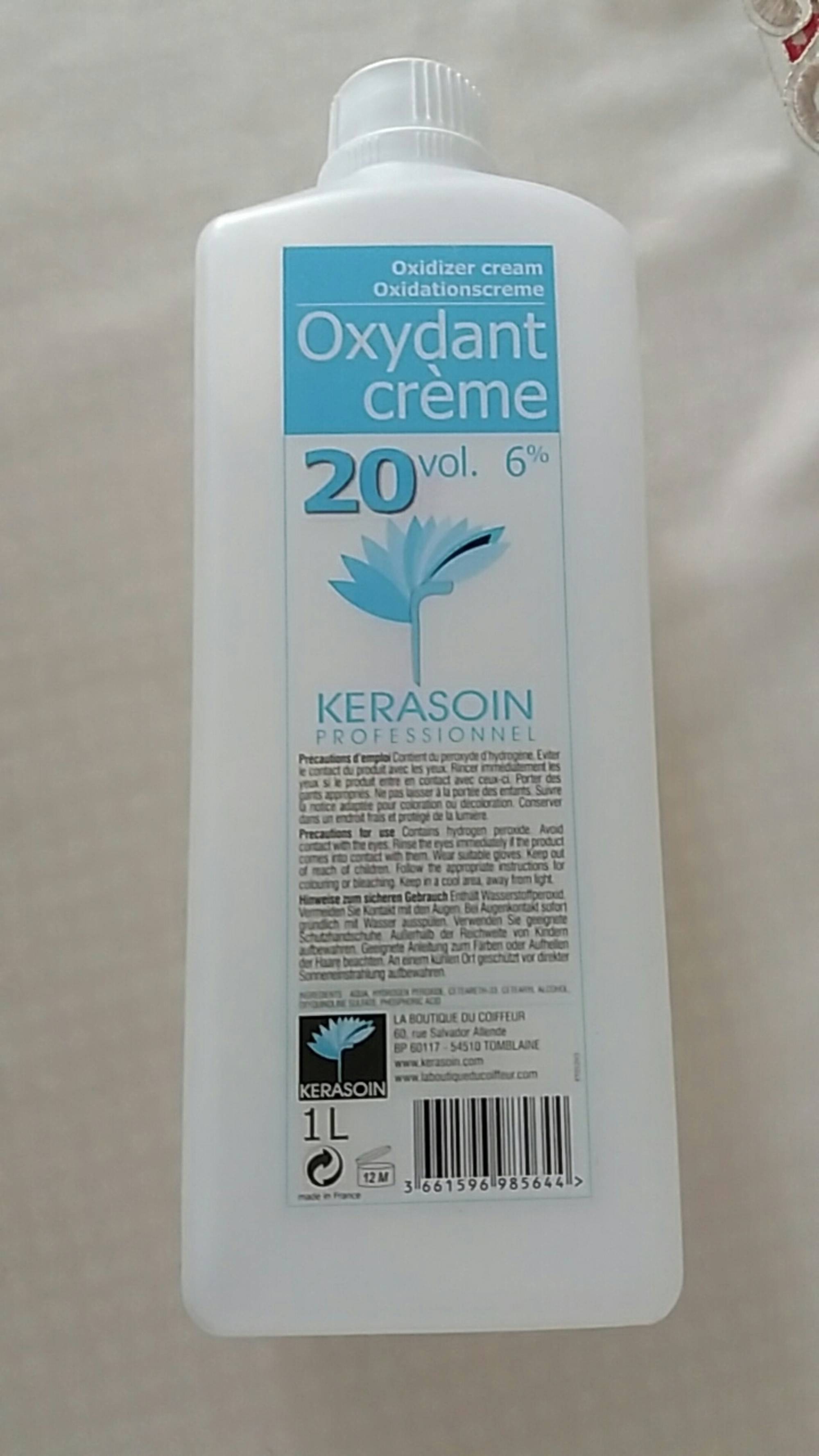 KERASOIN PROFESSIONNEL - Oxydant crème 20 vol