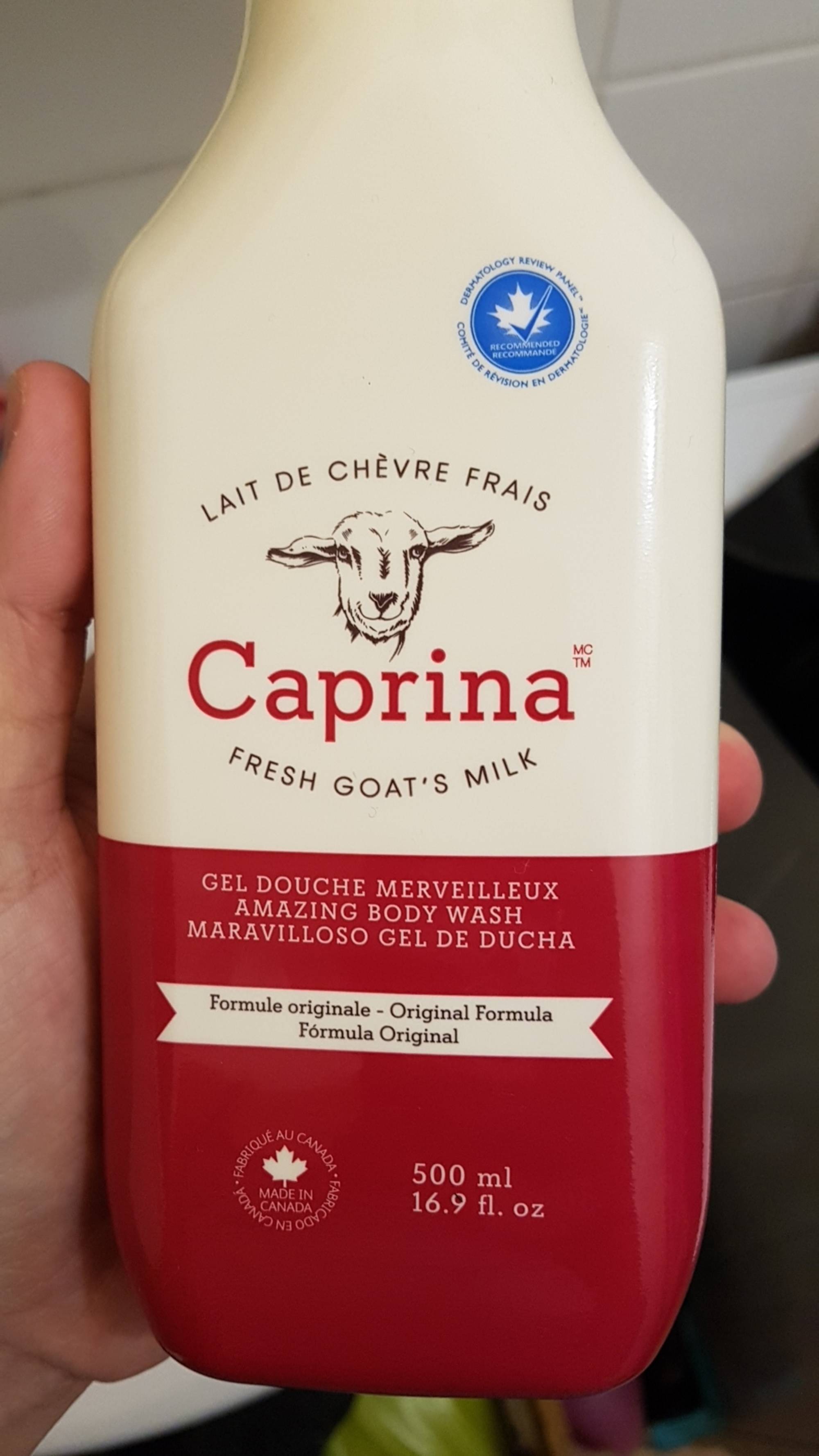 CAPRINA - Lait de chèvre frais - Gel douche merveilleux