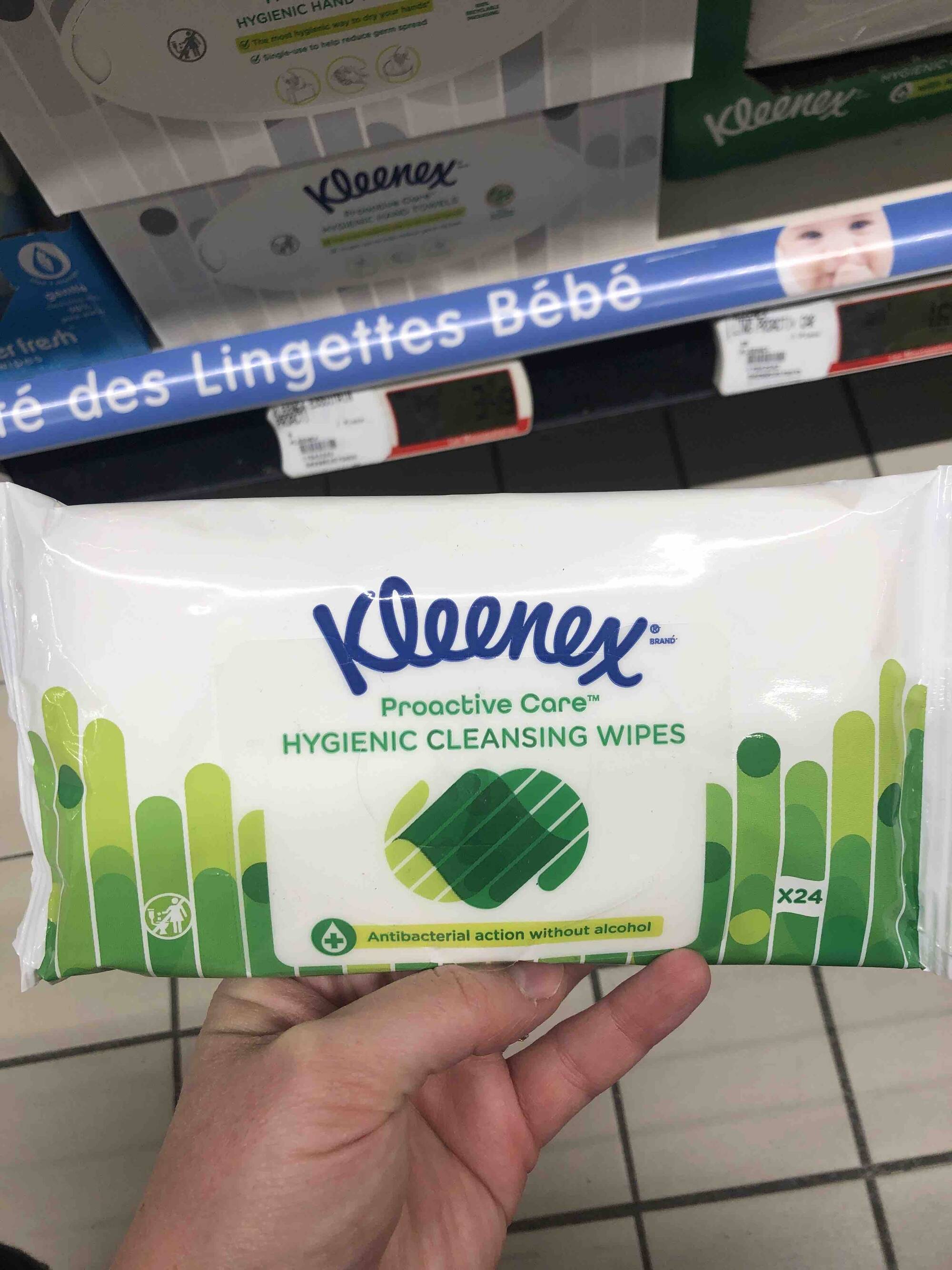 KLEENEX - Proactive Care - Hygienic cleansing wipes