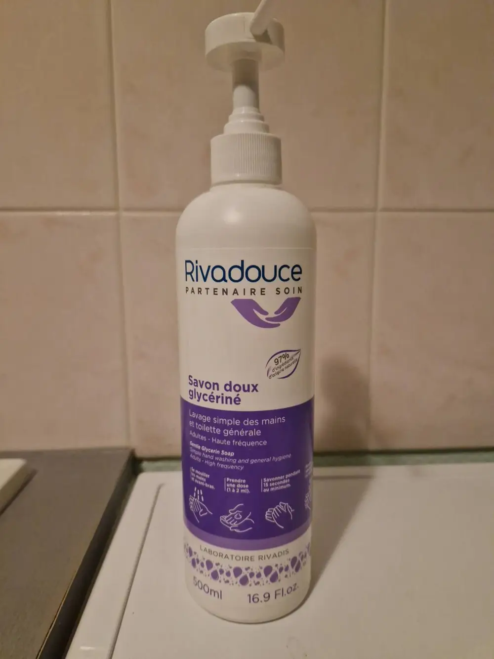 RIVADOUCE - Savon doux glycériné lavage simple des mains