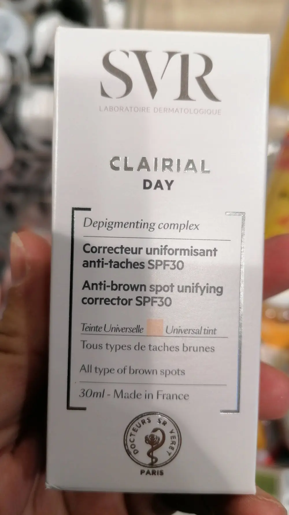 SVR LABORATOIRE DERMATOLOGIQUE - Clairial day - Correcteur uniformisant anti-taches SPF30