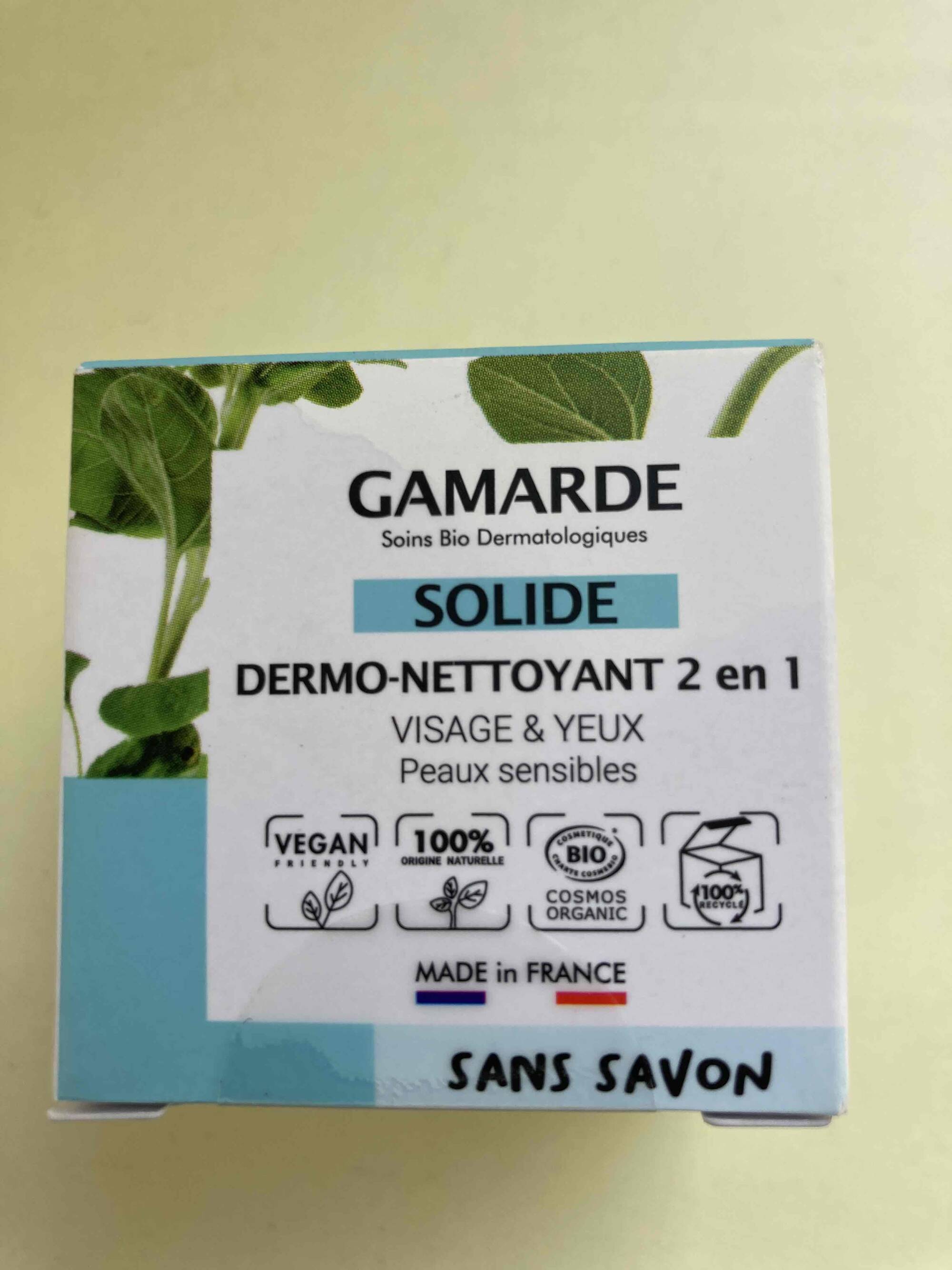GAMARDE - Dermo-nettoyant 2 en 1 solide sans savon