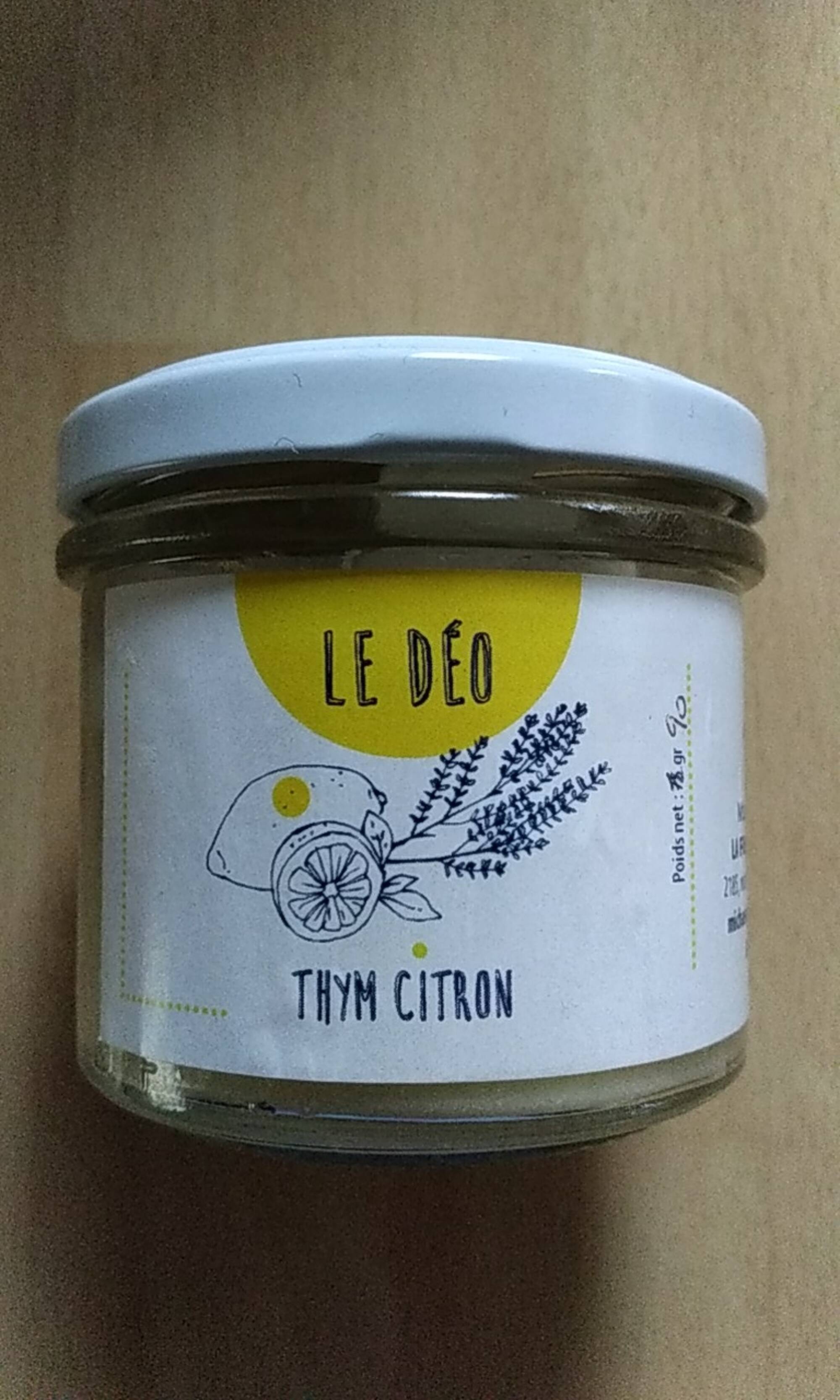 LA FERME DES PERBEAUX - Le déo thym citron