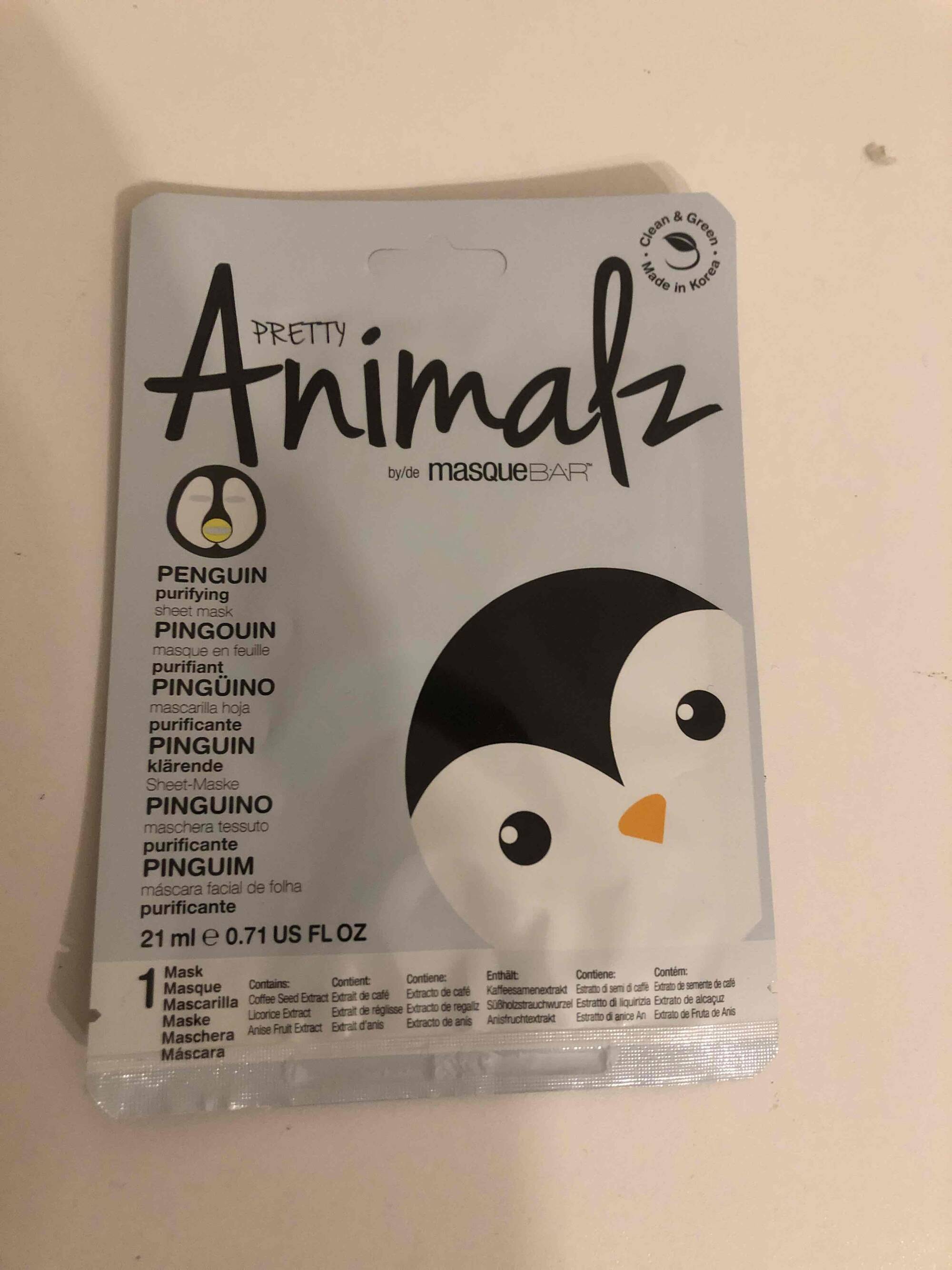 MASQUE B.A.R - Pretty animalz Pingouin - Masque en feuille