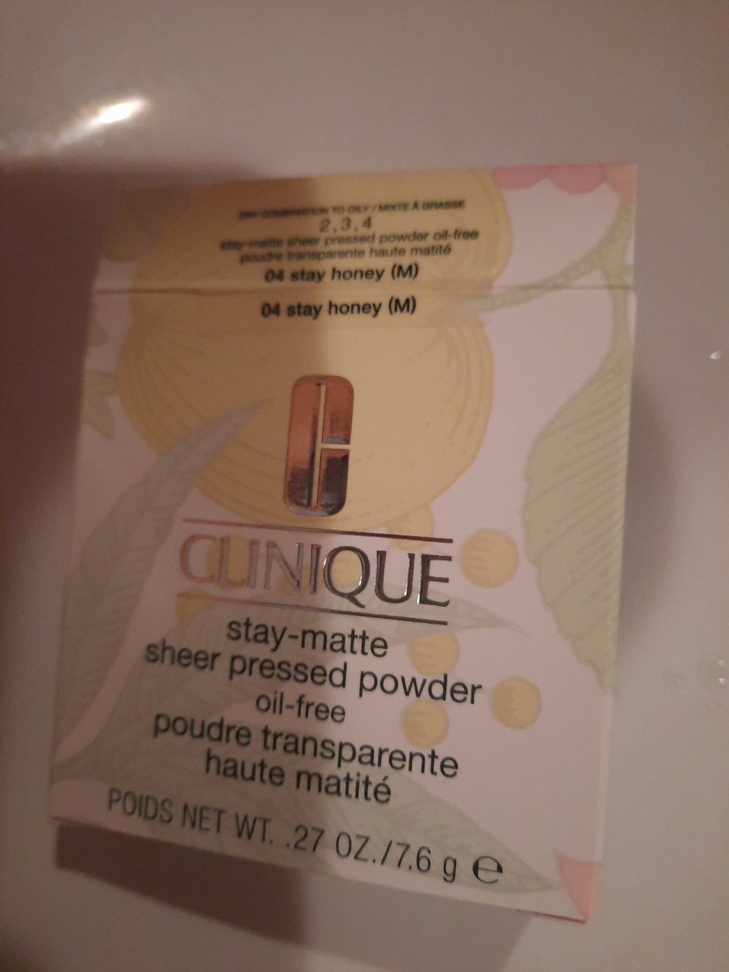 CLINIQUE - Stay-matte - Poudre transparente haute matité   