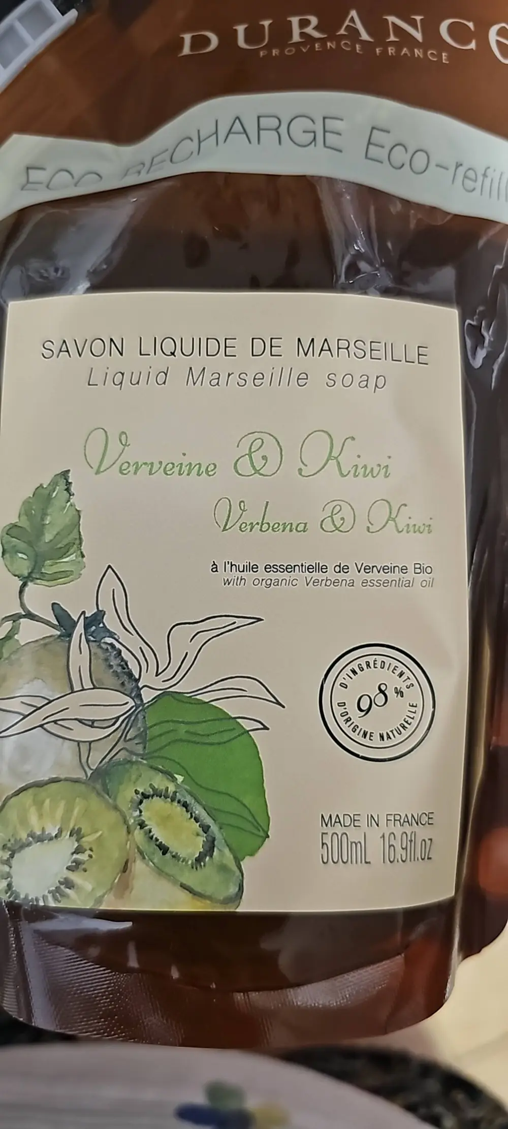 DURANCE PROVENCE - Savon liquide de Marseille verveine & kiwi