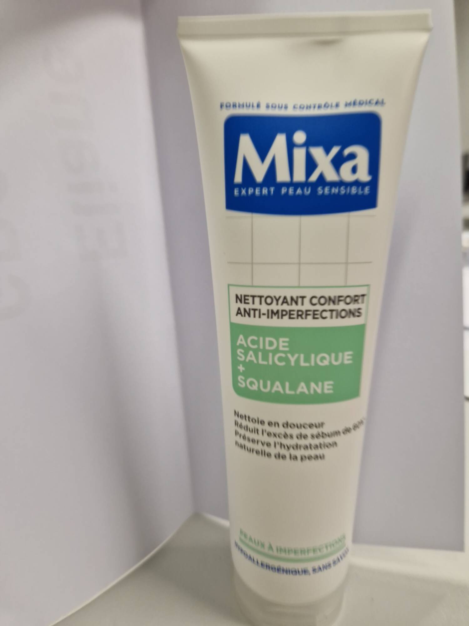 MIXA - Acide salicylique + squalane - Nettoyant confort anti-imperfection