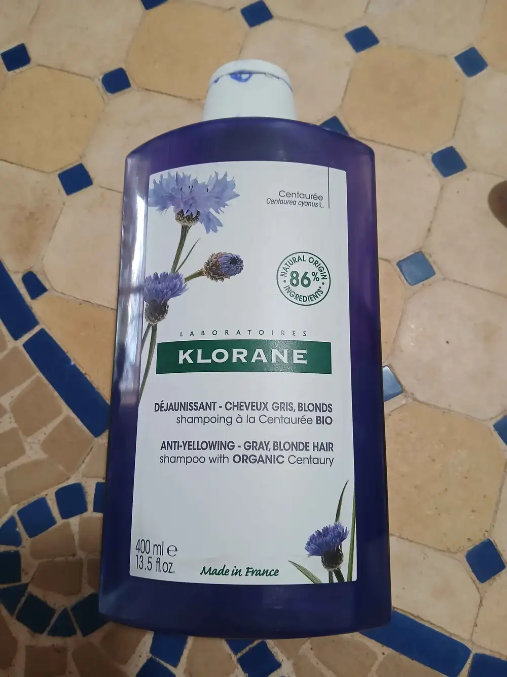 KLORANE - Déjaunissant cheveux gris et blonds - Shampoing à la centaurée bio