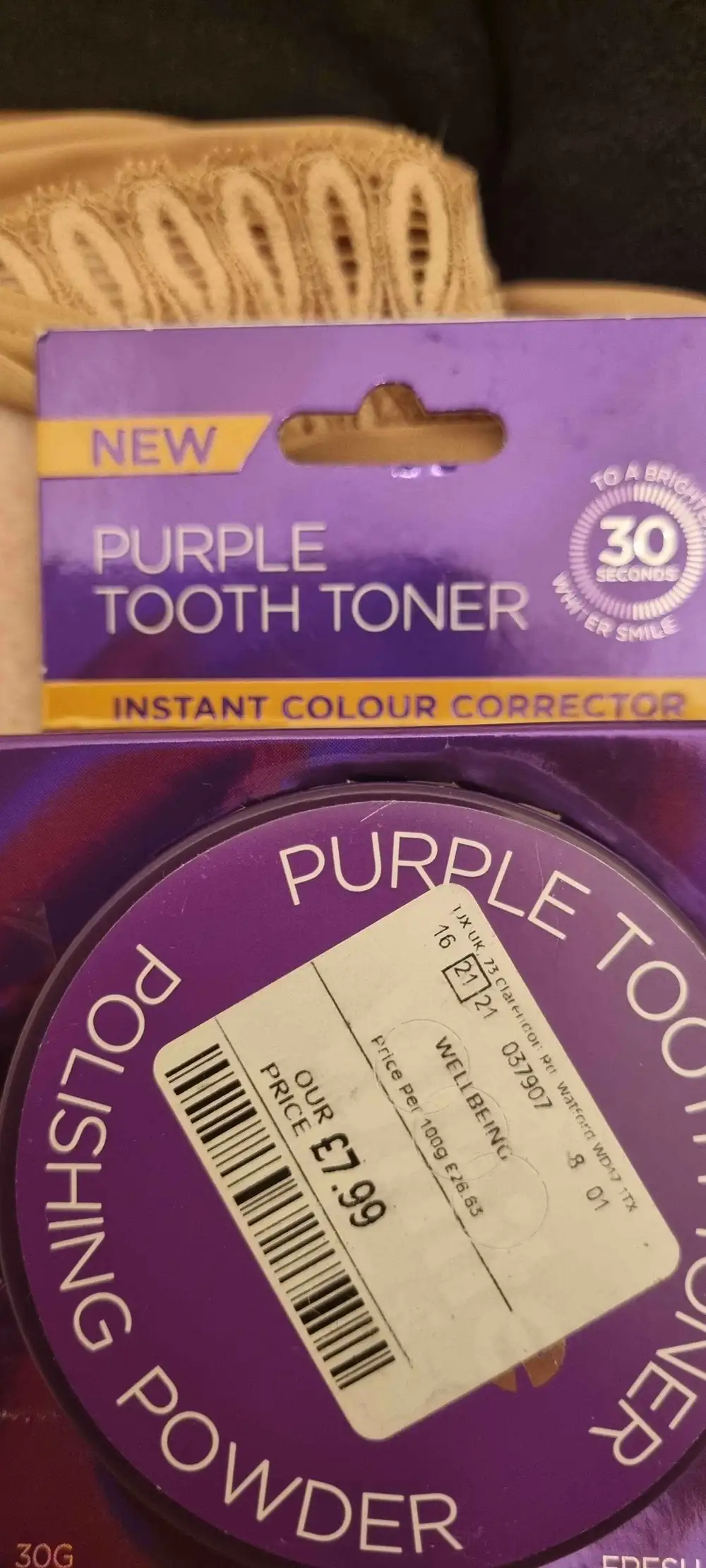 WHITE GLO - Purple tooth toner - Polishing powder