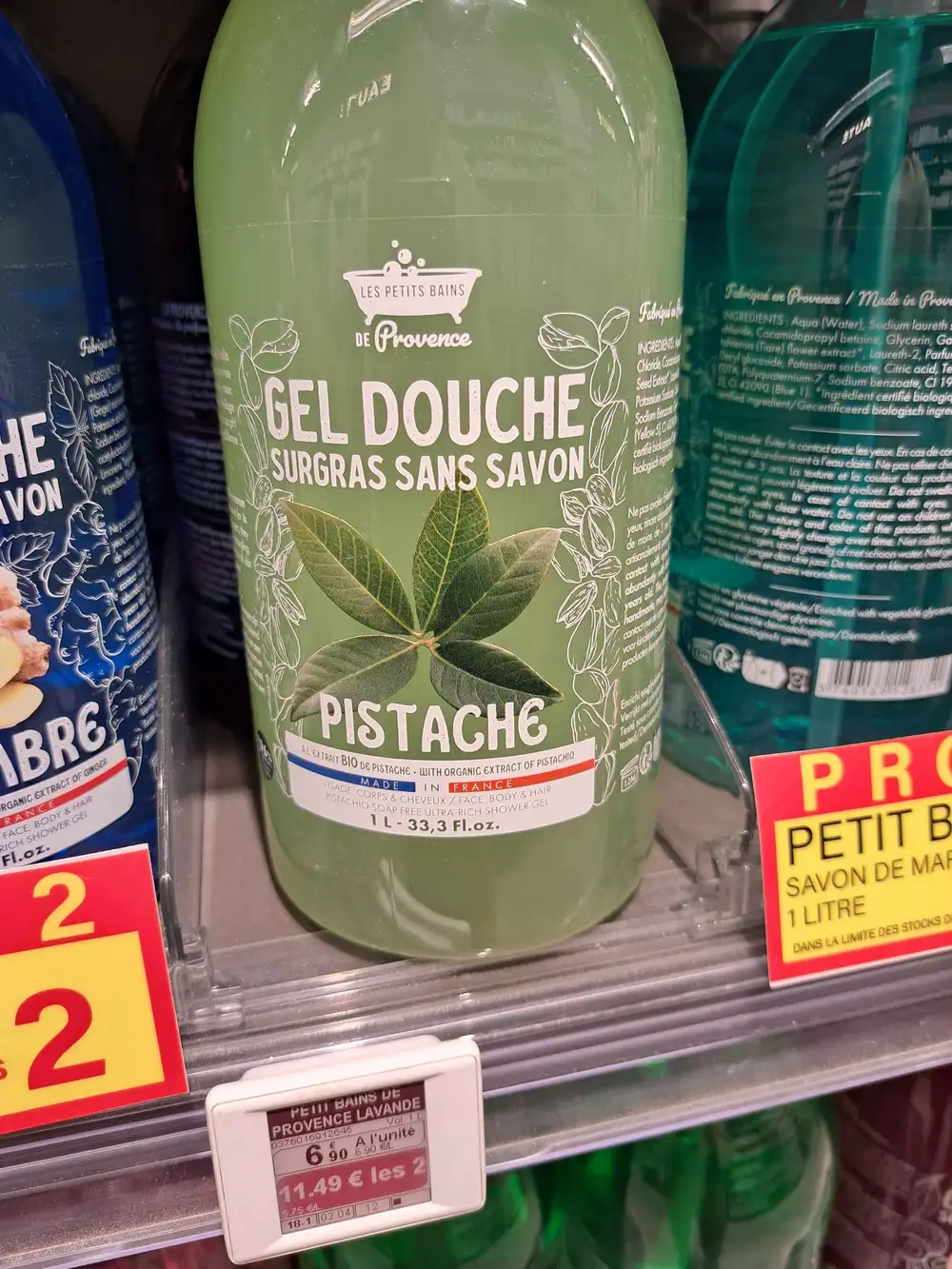 LES PETITS BAINS DE PROVENCE - Pistache - Gel douche surgras sans savon