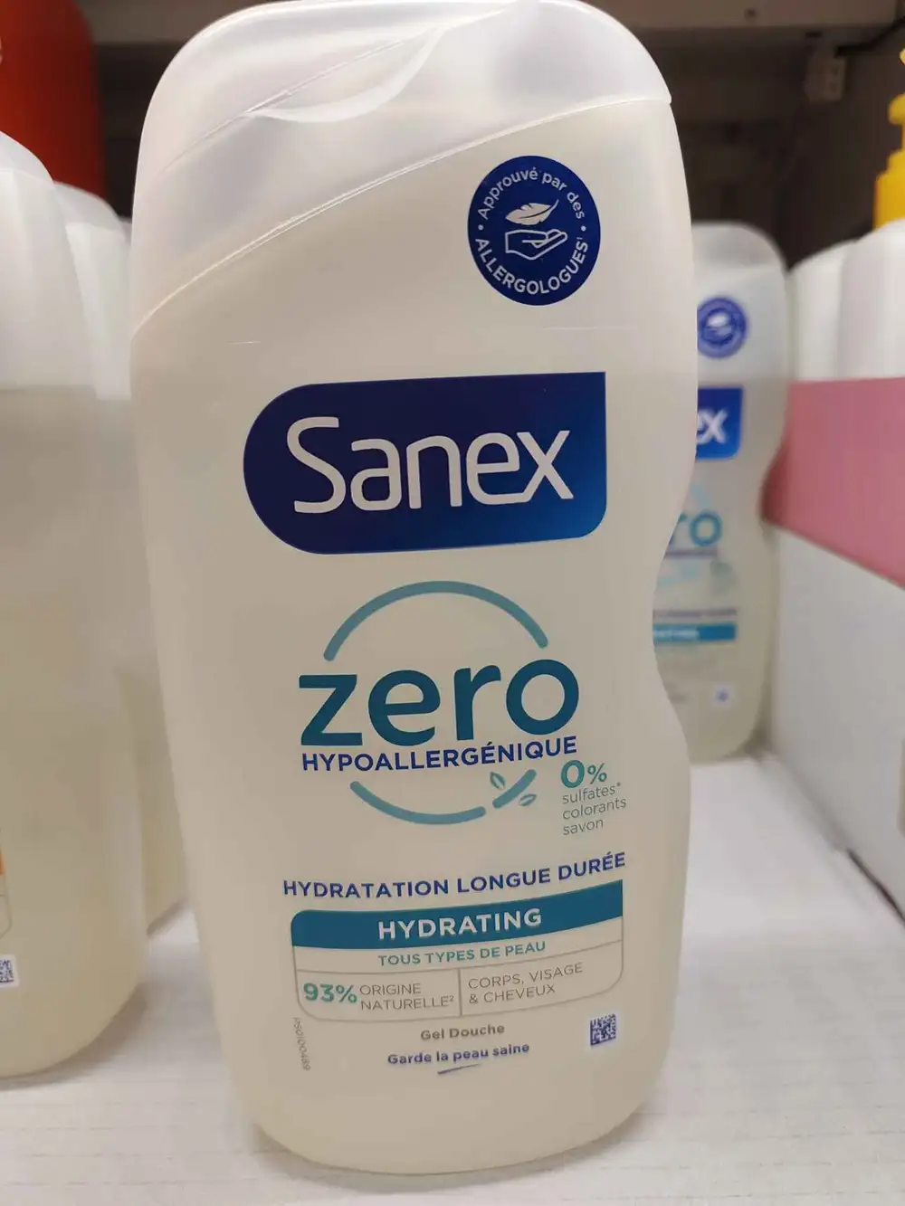 SANEX - Zero hypoallergénique - Gel douche