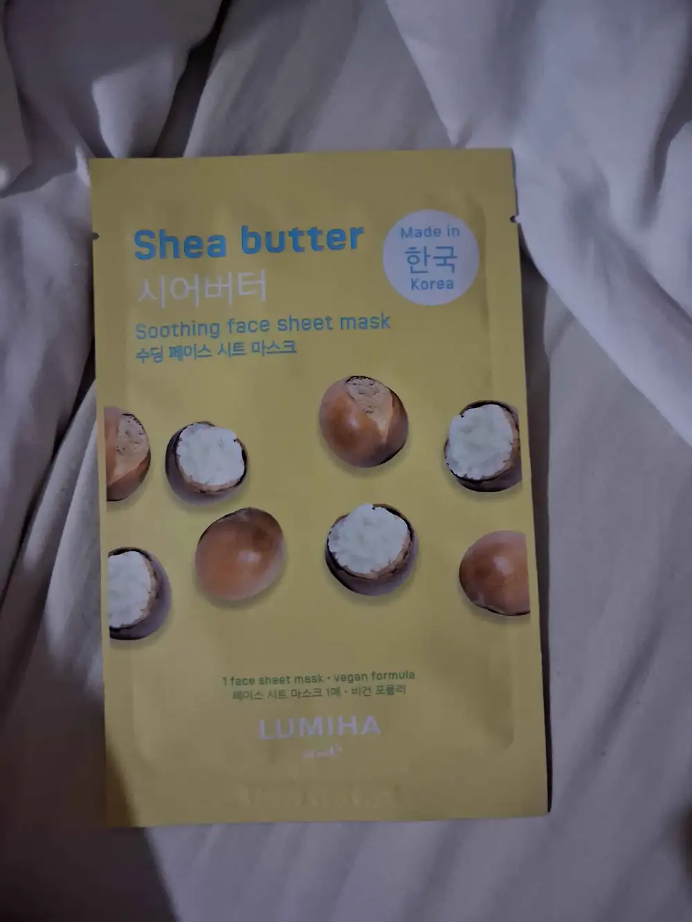 LUMIHA - Shea butter - Soothing face sheet mask