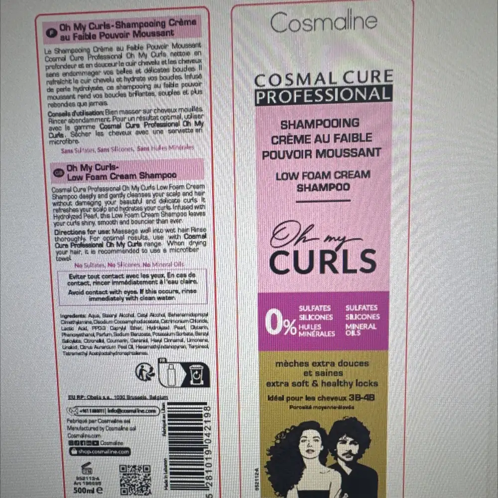 COSMALINE - Oh my curls  - Shampooing crème