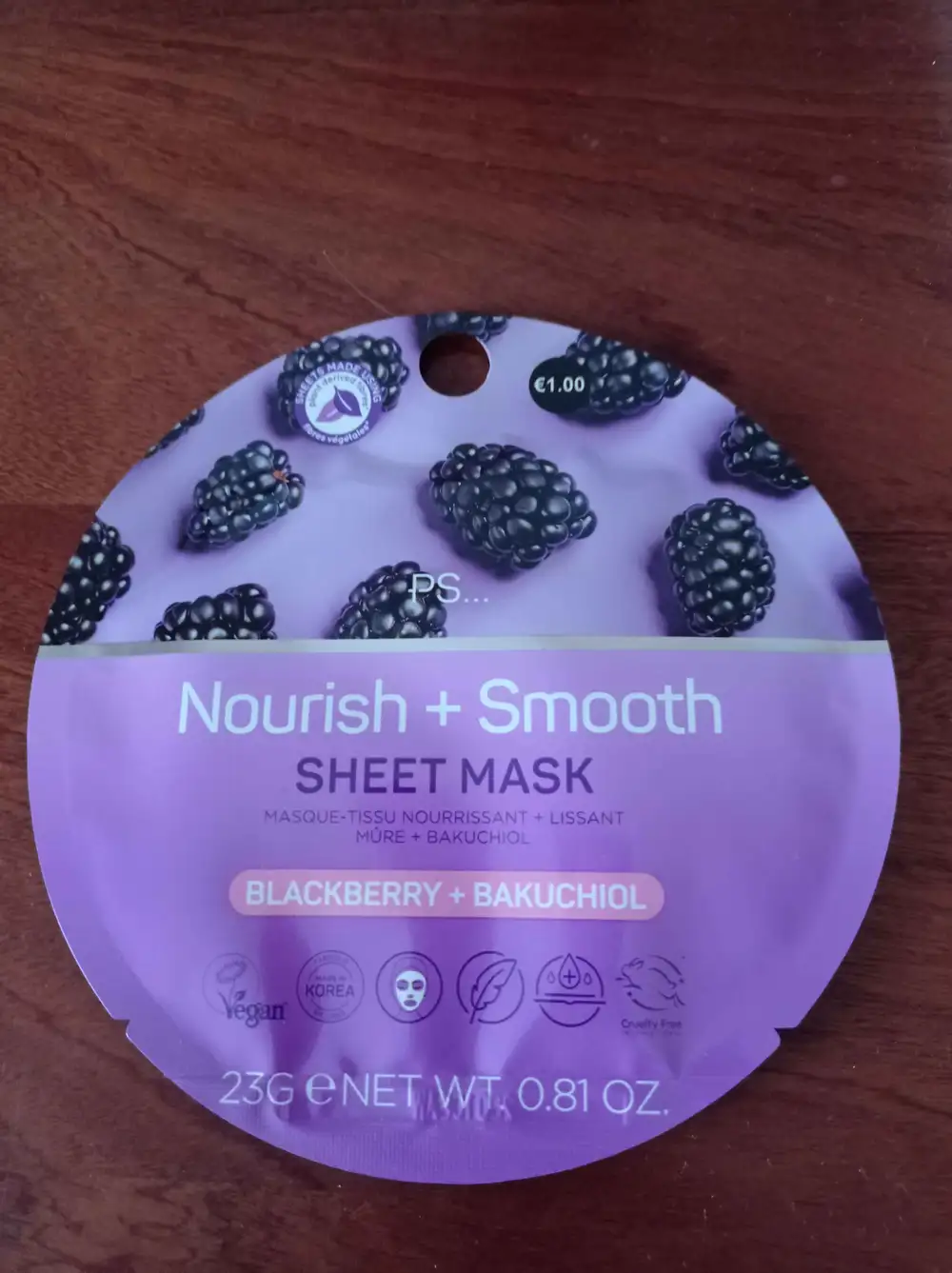 PRIMARK - Masque-tissu nourrissant + lissant mûre et bakuchiol