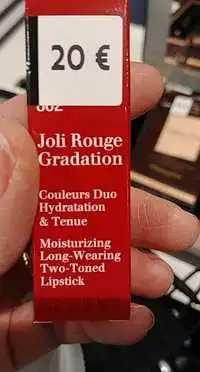 CLARINS - 802 Joli rouge gradation - Rouge à lèvres couleurs duo