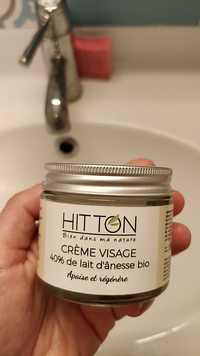 HITTON - Crème visage 40% de lait d'ânesse bio