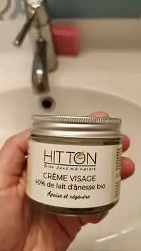 HITTON - Crème visage 40% de lait d'ânesse bio