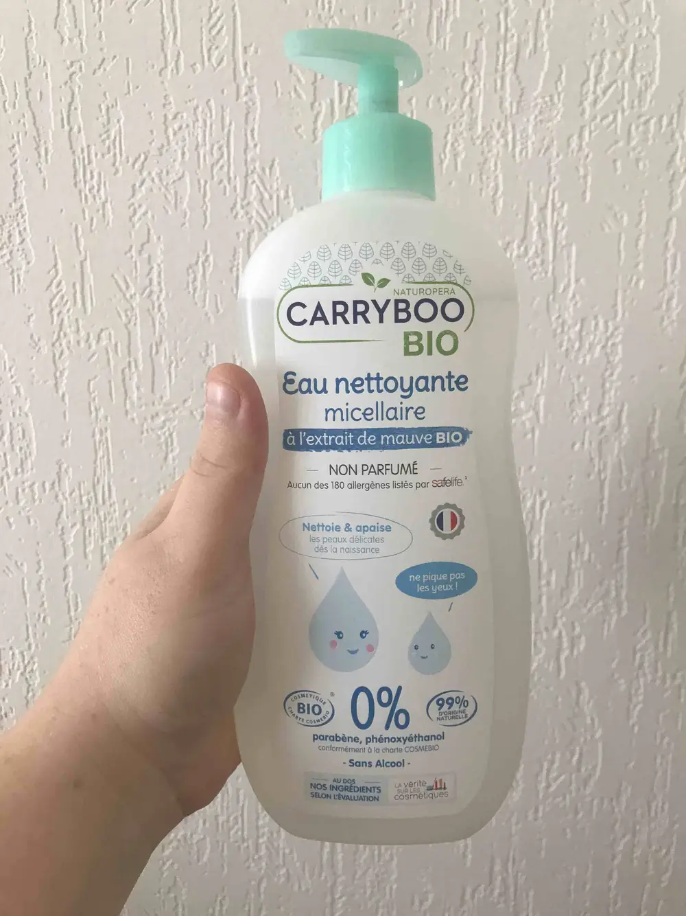 CARRYBOO - Eau nettoyante micellaire à l'extrait de mauve Bio