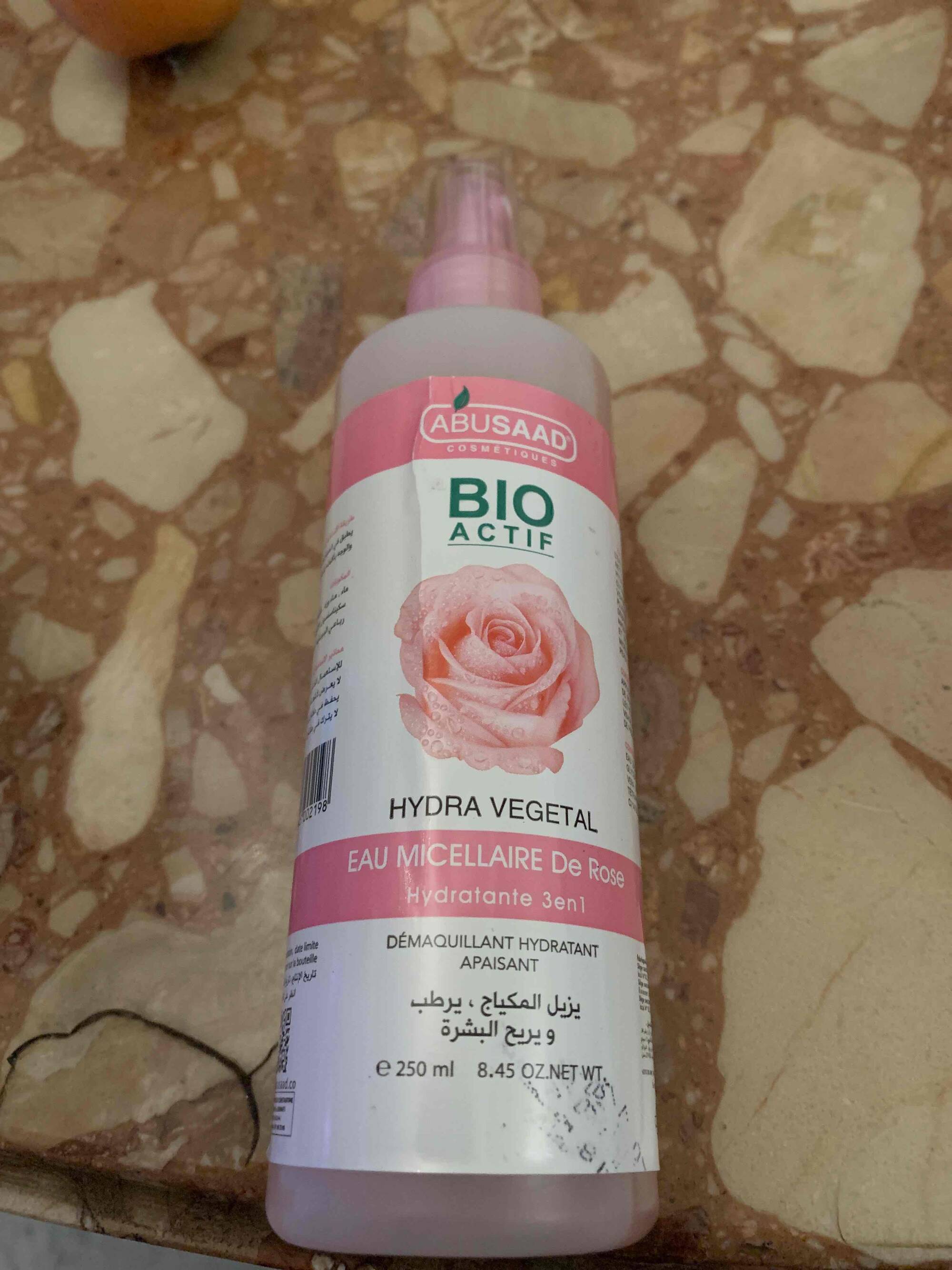 ABUSAAD - Bio actif hydra végétal - Eau micellaire de rose
