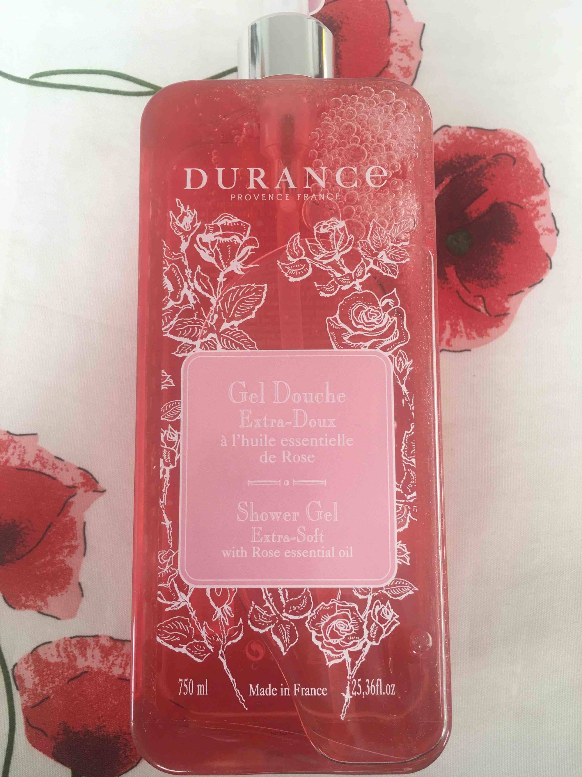 DURANCE - Gel douche extra doux à l'huile essentielle de rose