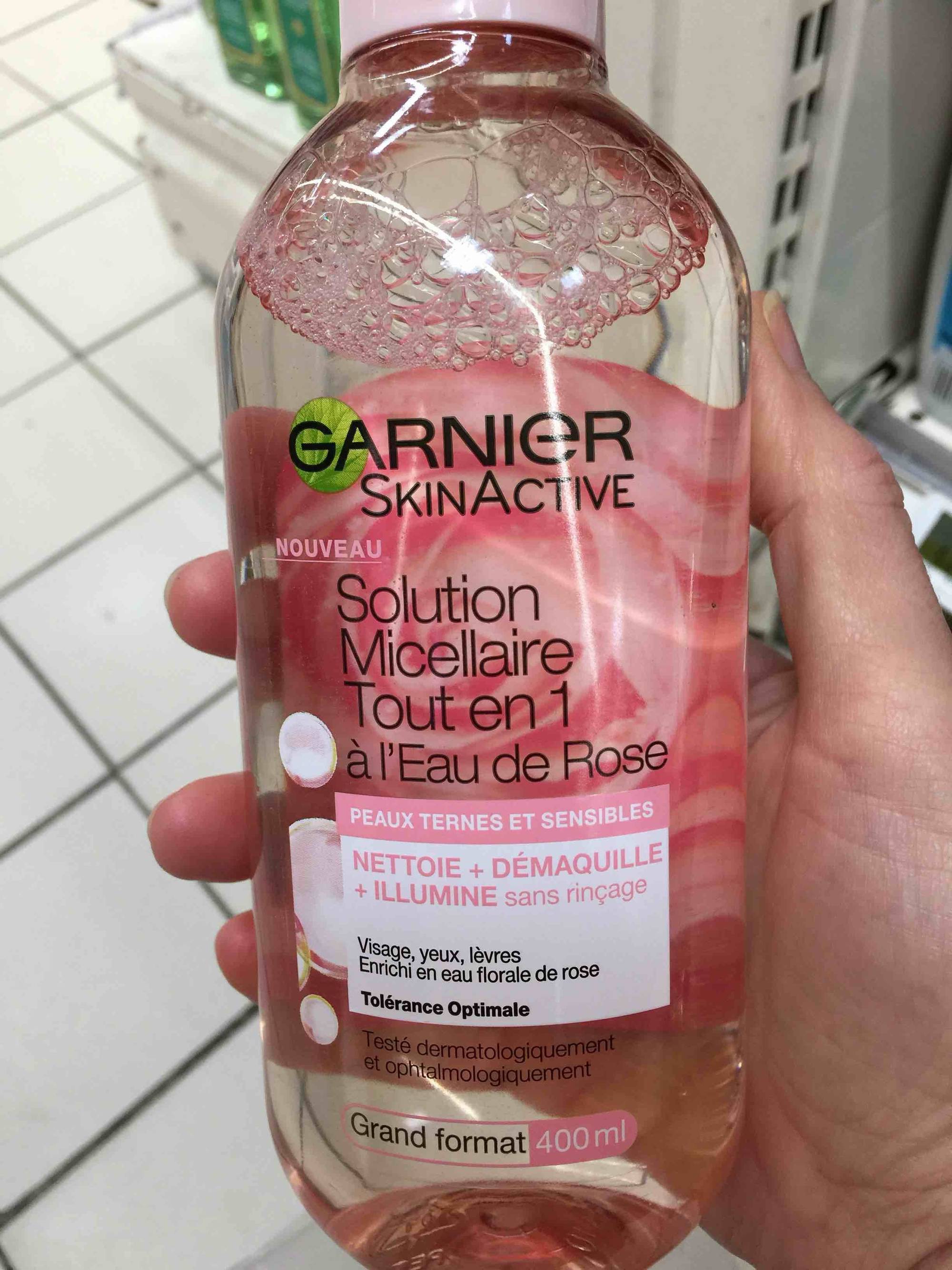 Composition GARNIER Skin active - Solution micellaire tout en 1 à l'eau de  rose - UFC-Que Choisir
